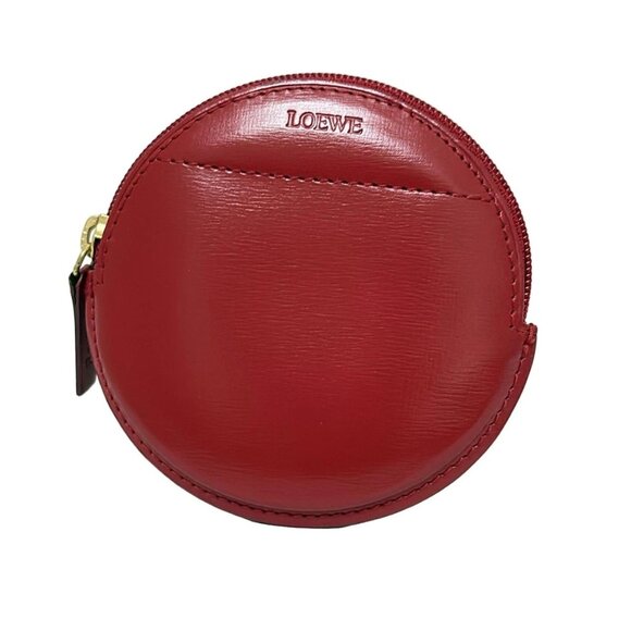 LOEWE - Bordeaux Leather Coin Case 115-080925 - Picture 1 of 4